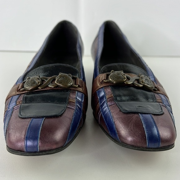 Vintage Margaret J plaid leather loafer with small heel - Picture 2 of 10